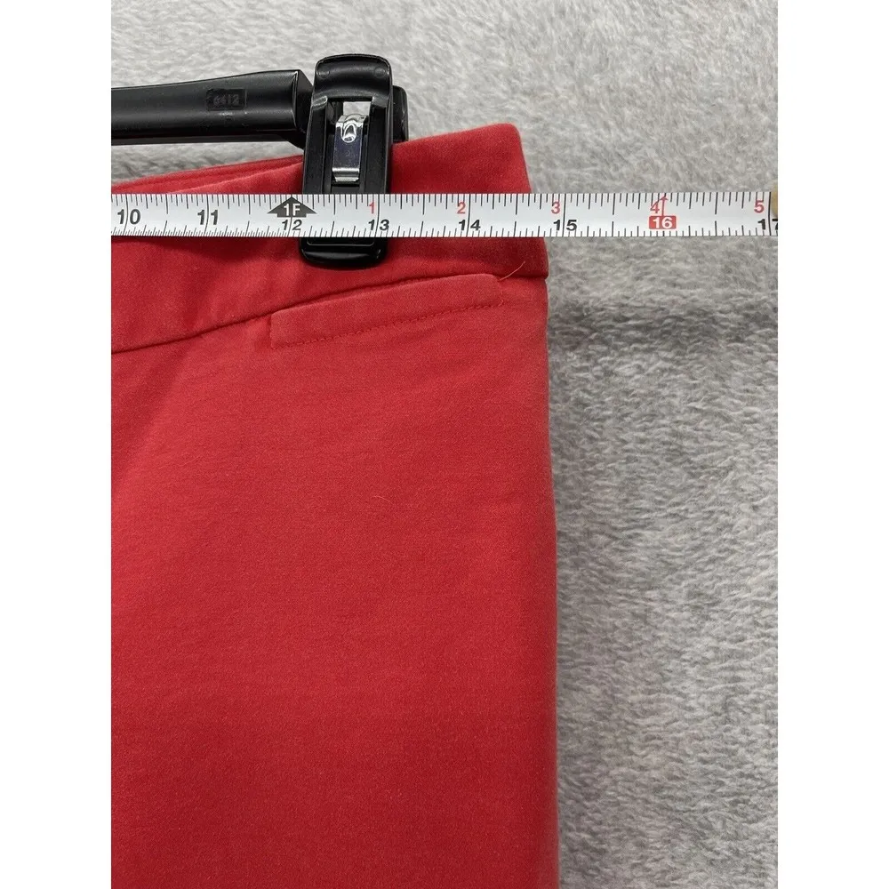 Talbots Women's Pants Solid Orange Red Size 6P Petite Signature Ankle Cotton - Image 10