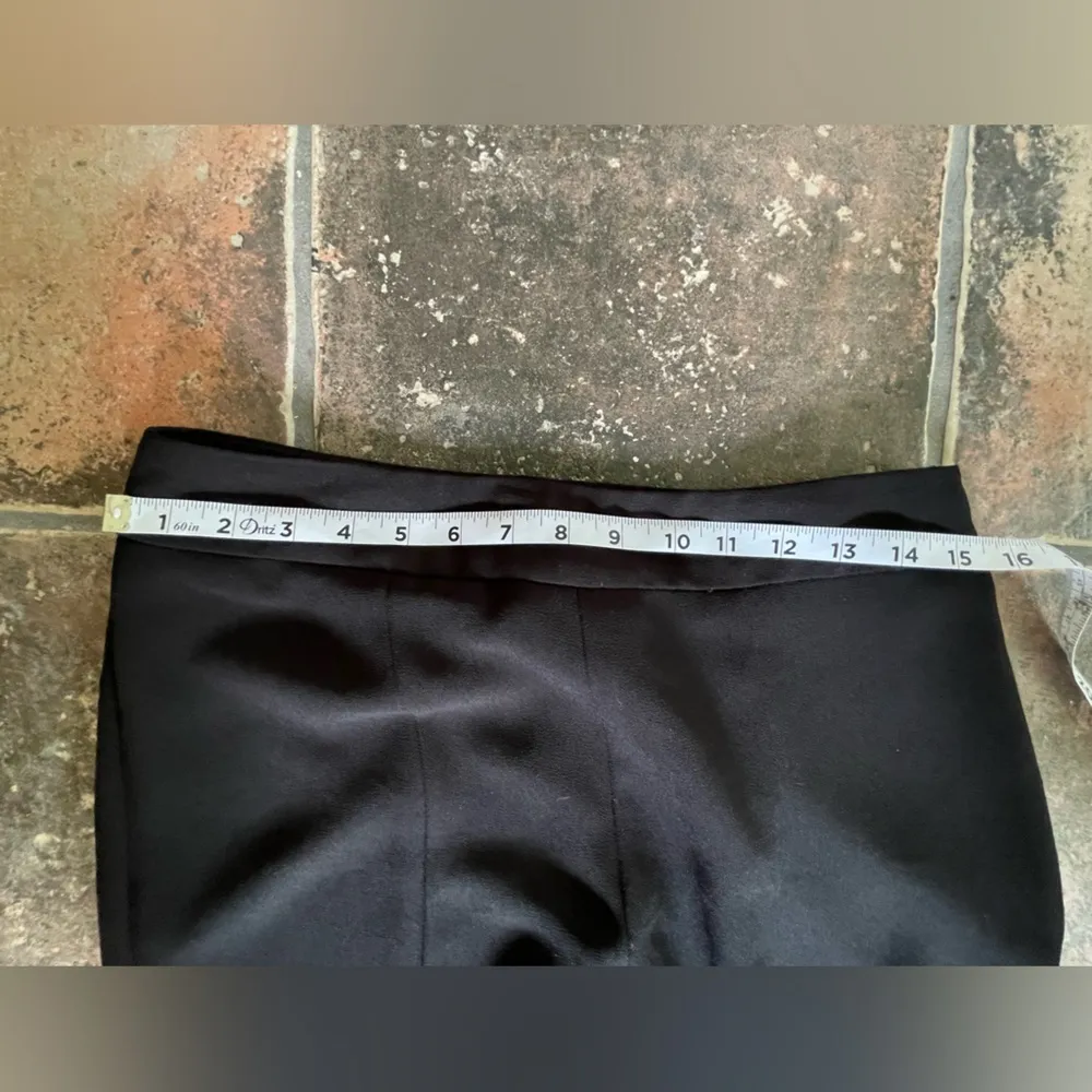 Marina Front Split Evening Trousers Wide Leg Pants Size M Black Size M - Image 5