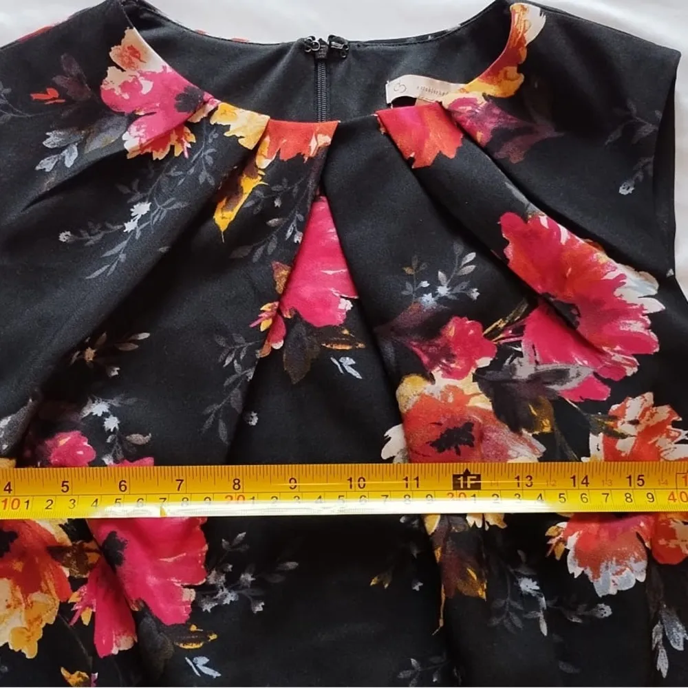 CB ESTABLISHED 1962 multicolor  Floral Sleeveless Stretch Knit Dress 16 - Image 6