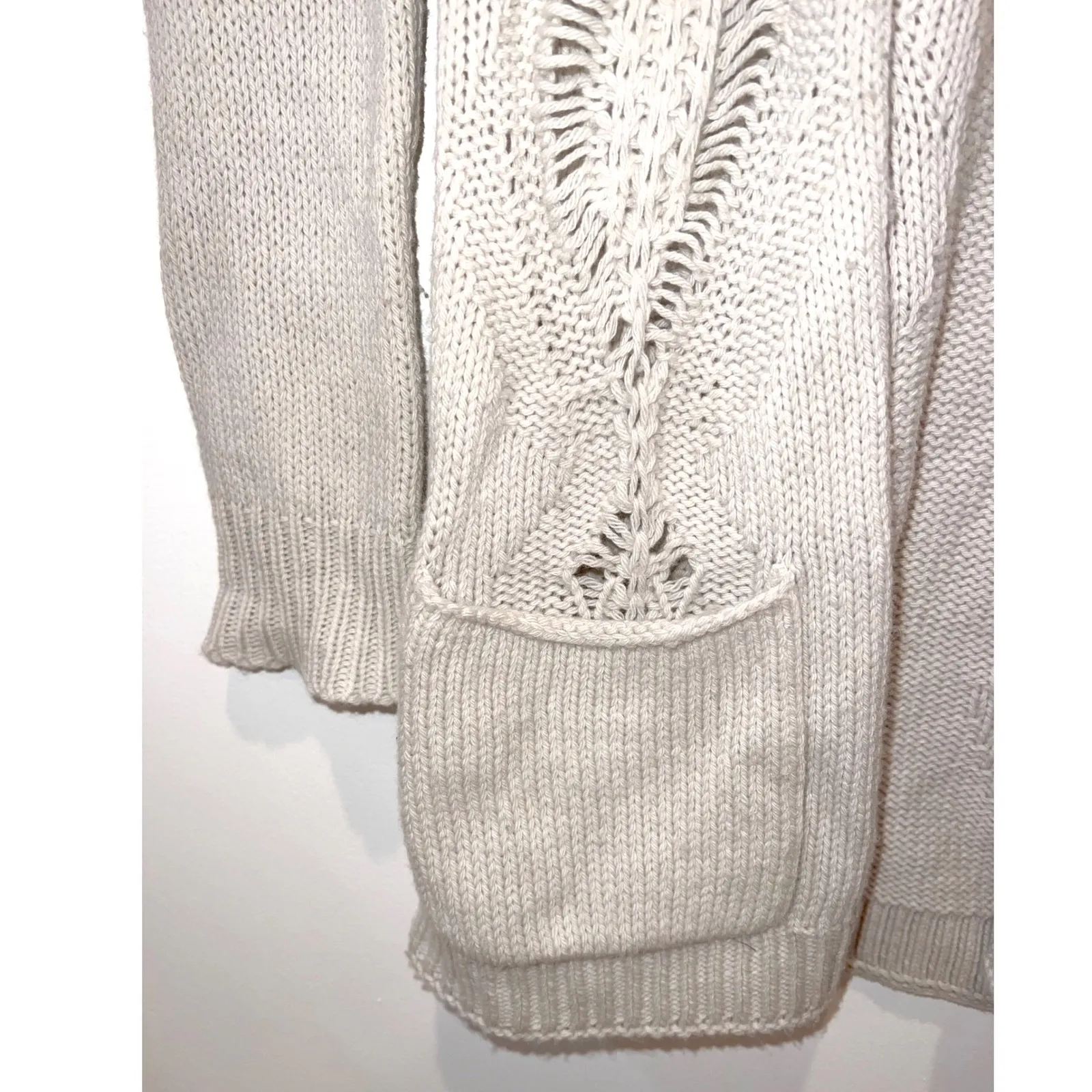 Theory  Wool Cardigan Sweater CoatLight Gray Size‎ Large EUC - Image 3