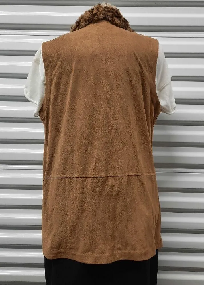 Calesas Faux Fur Cardigan Sweater Size M - Image 2