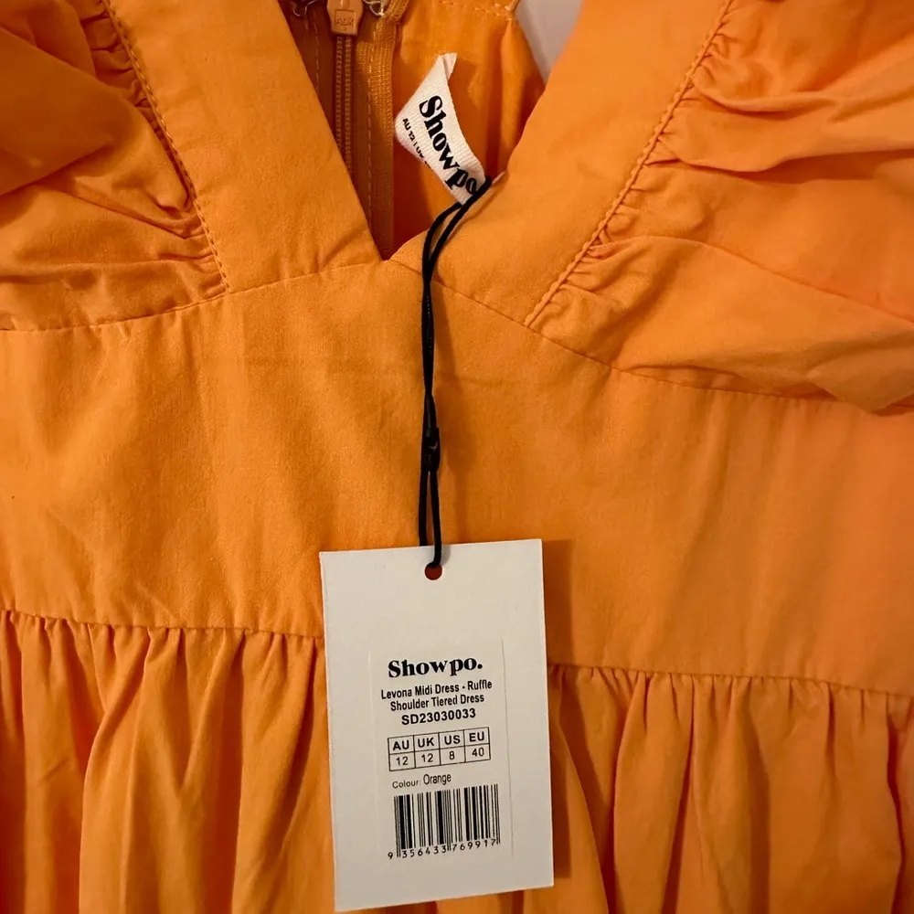 Showpo Lenova Midi Dress Ruffle Shoulder Tiered Dress - Image 4