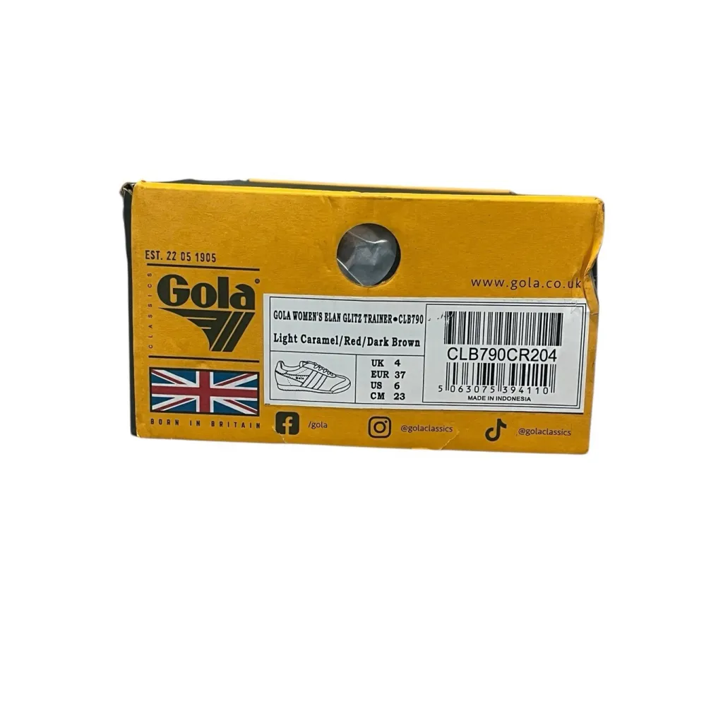 Gola Elan Glitz Trainer Sneaker Womens Size 6 Brown Red Suede Lace Up Shoes NIB - Image 8