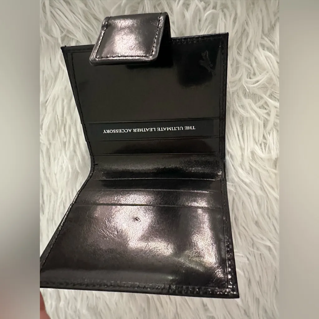 Abas Bifold‎ Black Leather Snap Wallet - Image 5