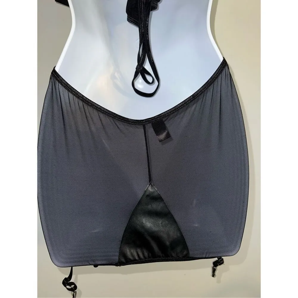 NEW! Women’s Lingerie Sexy Underbust Exotic Sheer Dress MEDIUM - Image 9