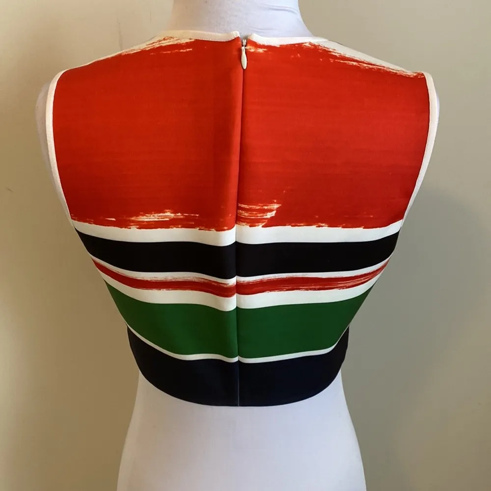 Clover Canyon Striped Neoprene Crop Top - Image 3