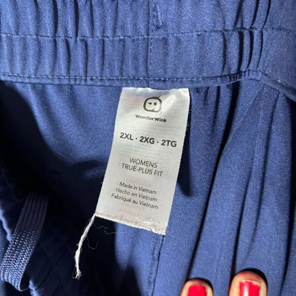 WonderWink Blue Scrub Pants‎ with Elastic Waistband - Image 4