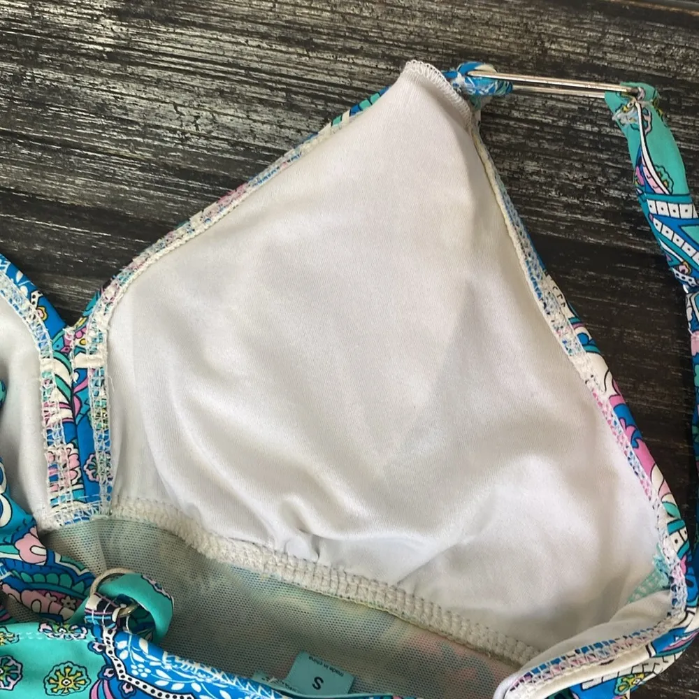 Spanx Blue Print 1 Piece Bathing Swim Suit S - Image 4