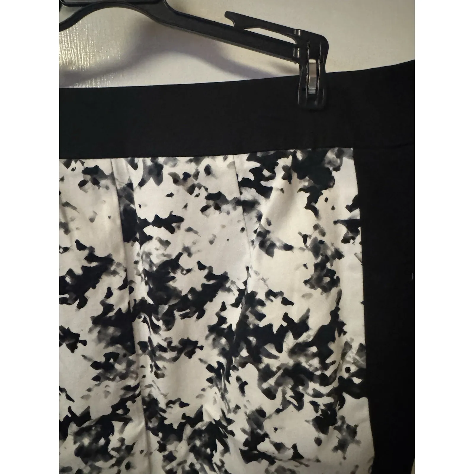 Apt. 9 Women's Black and White Marbled A-line skirt Black Trim NWT $44 Size 10 - Image 12
