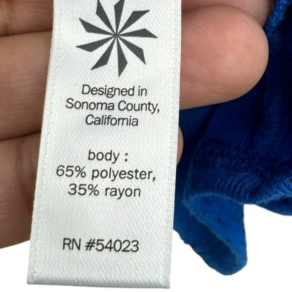 Athleta Twilly Boxy Crop Long Sleeve Lightweight Top Blue Size Large - Image 5