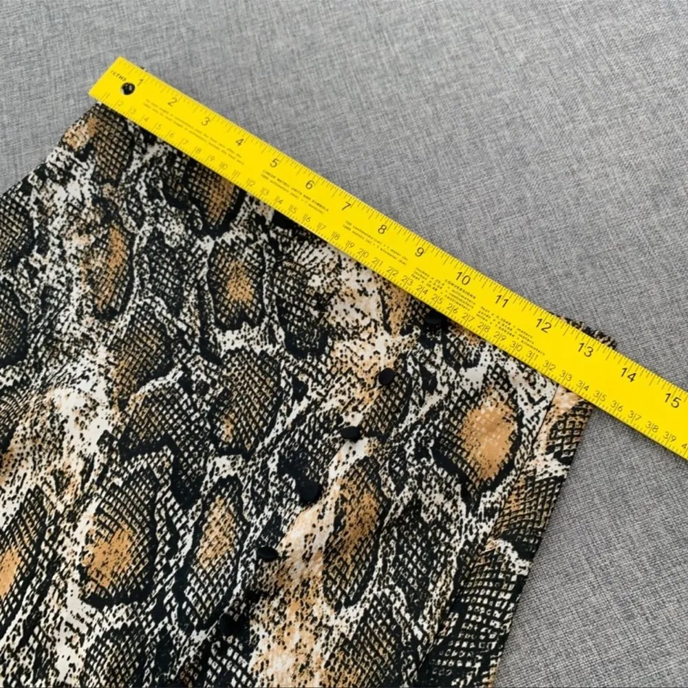 ZARA SNAKESKIN PRINTED MIDI SKIRT - Image 9