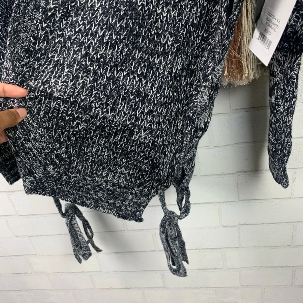 Devoted NWT Black Goth Grunge Sweater Cardigan Size XS - Image 3