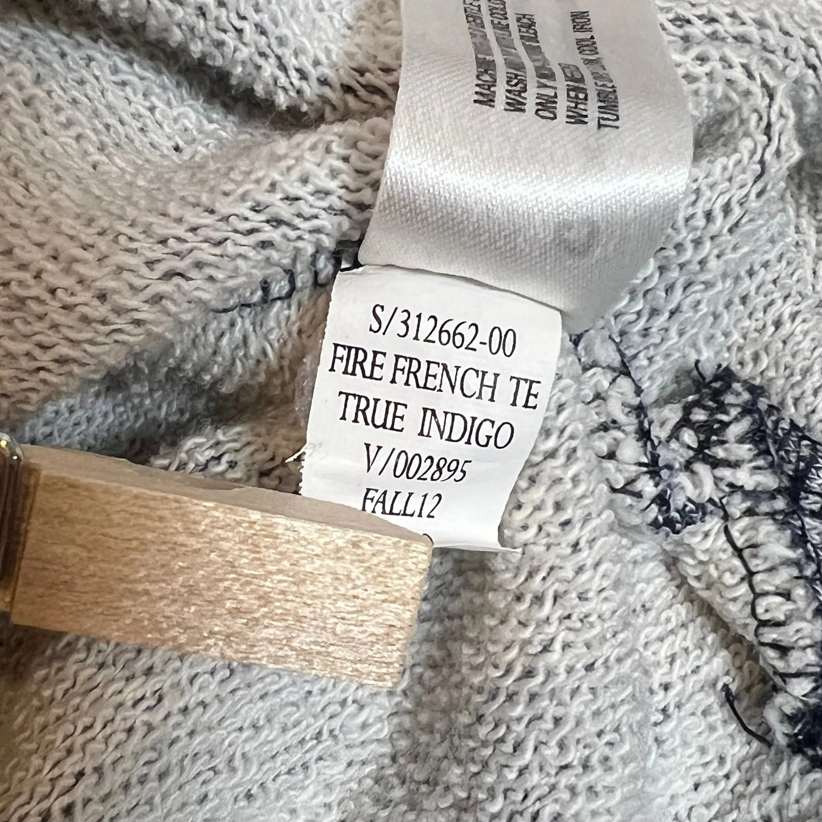 Gap True Indigo Blue Marled French Terry Pullover Sweatshirt Medium - Image 9