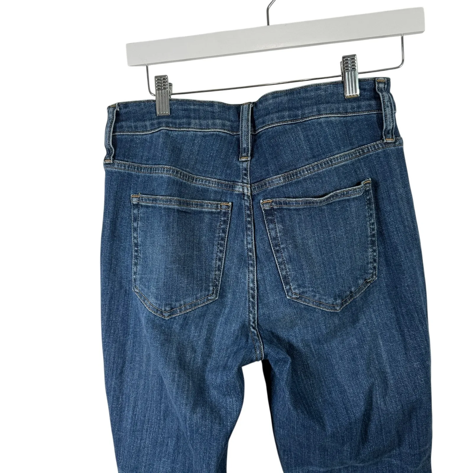 J Crew Curvy Vintage Slim Straight Jeans Wakeman Wash Rigid Denim Womens 27 - Image 6