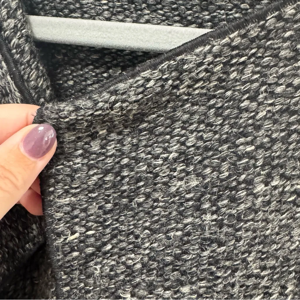 Eskandar size 1 Wool Hemp Blend Grey Boxy Open Cardigan US size Medium 10 - Image 9