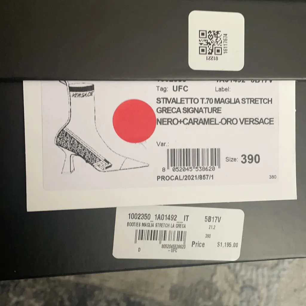 VERSACE LA GRECA SIGNATURE SOCK BOOTS size 39 - Image 5