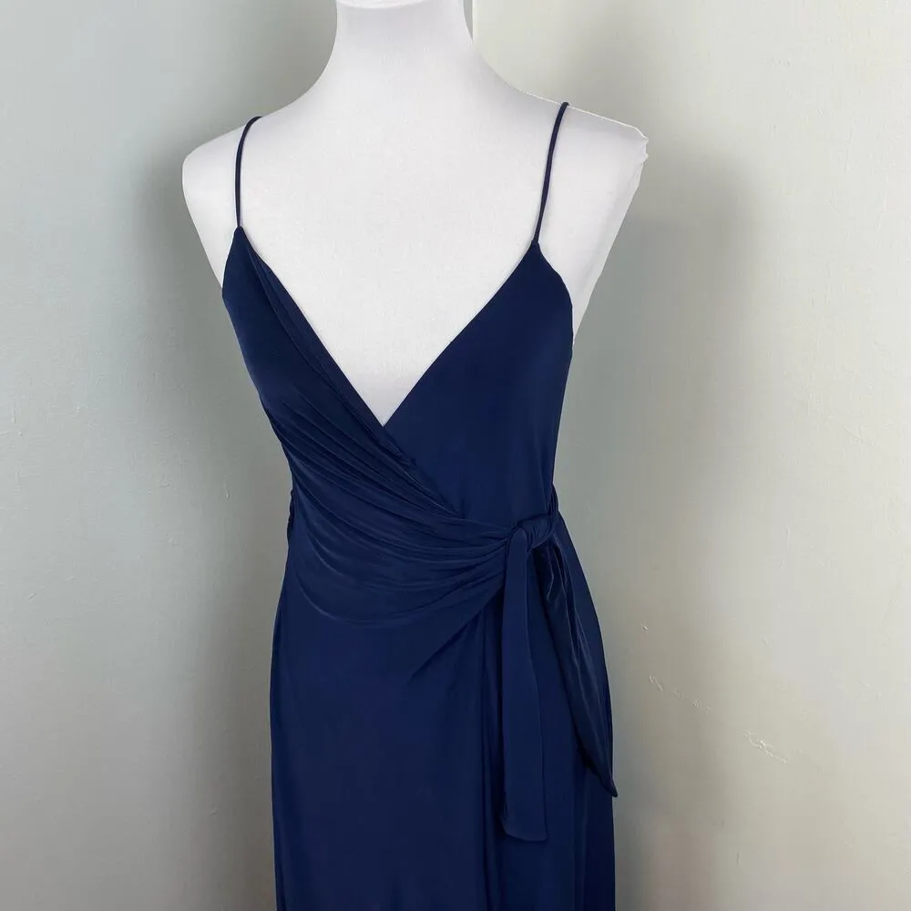 Misa Los Angeles Navy Veronkia Wrap Maxi Dress Small NEW - Image 4