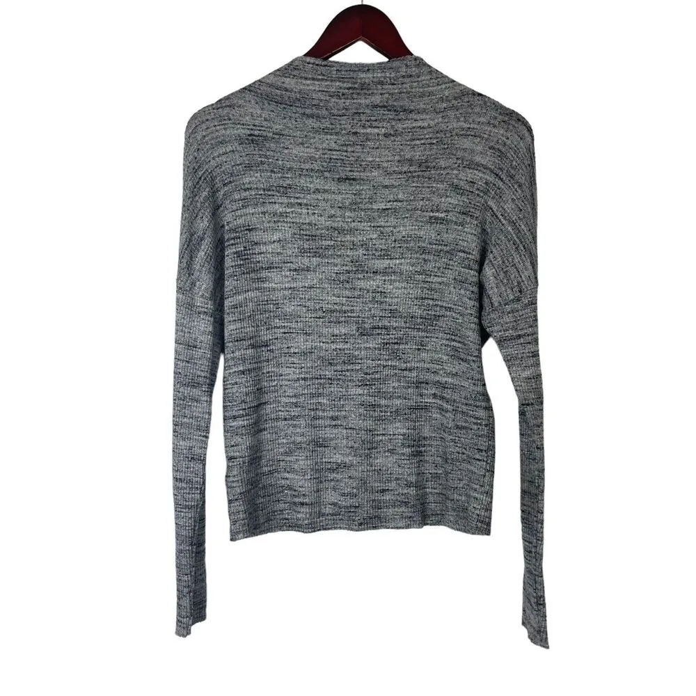 Nation LTD Womens Size Large Long Sleeve Shirt Top Knit Gray Space Dye - Image 2