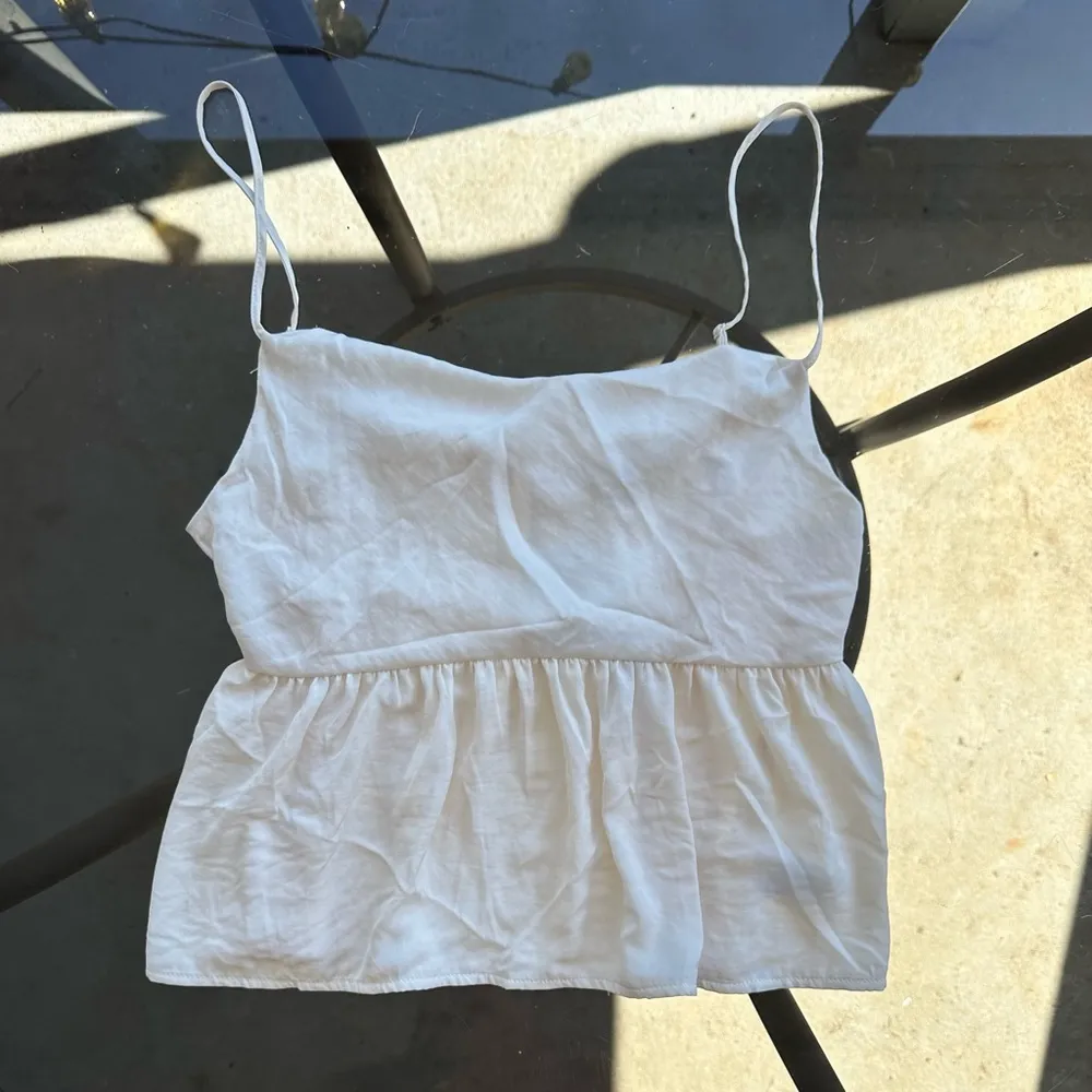 American Eagle Cowl Neck Spaghetti Strap Babydoll Top in Ivory Size Medium NWT - Image 10