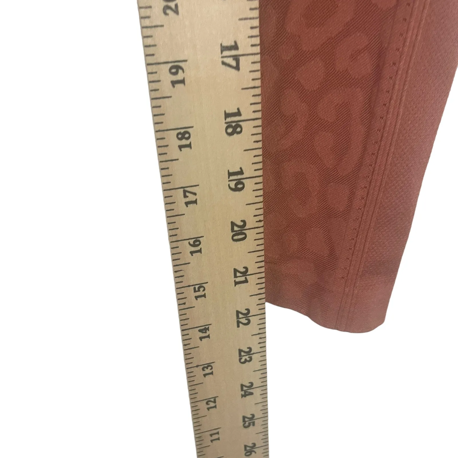 Victoria's Secret Size Medium‎ Salmon Pink Cross Waist Cheetah Print Leggings - Image 6