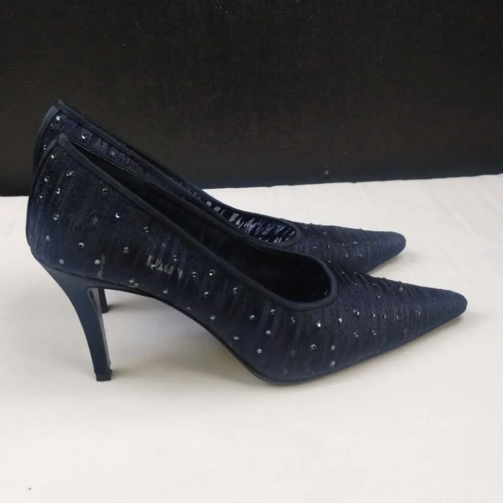 Lord & Taylor Women's Blue Sparkle Shoes/Heels Sz8M SKU 3967 Size 8 - Image 4