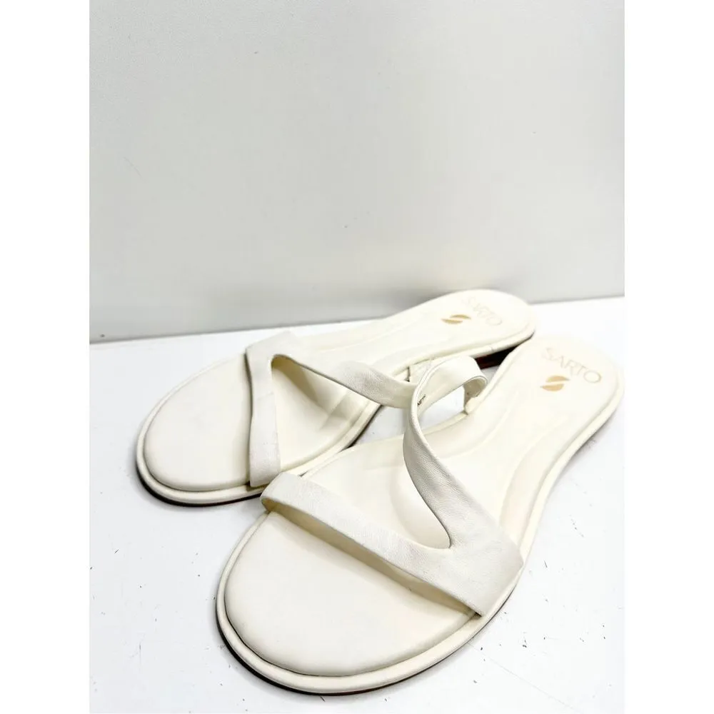 Sarto by Franco Sarto Sandals Womens Size 8 Leather Gwyneth Slip On Shoes - Image 4