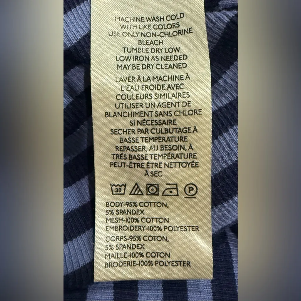 NWT We the FREE PEOPLE Oversized Striped Lace Sherbert Tunic Blue Lavender Small - Image 7