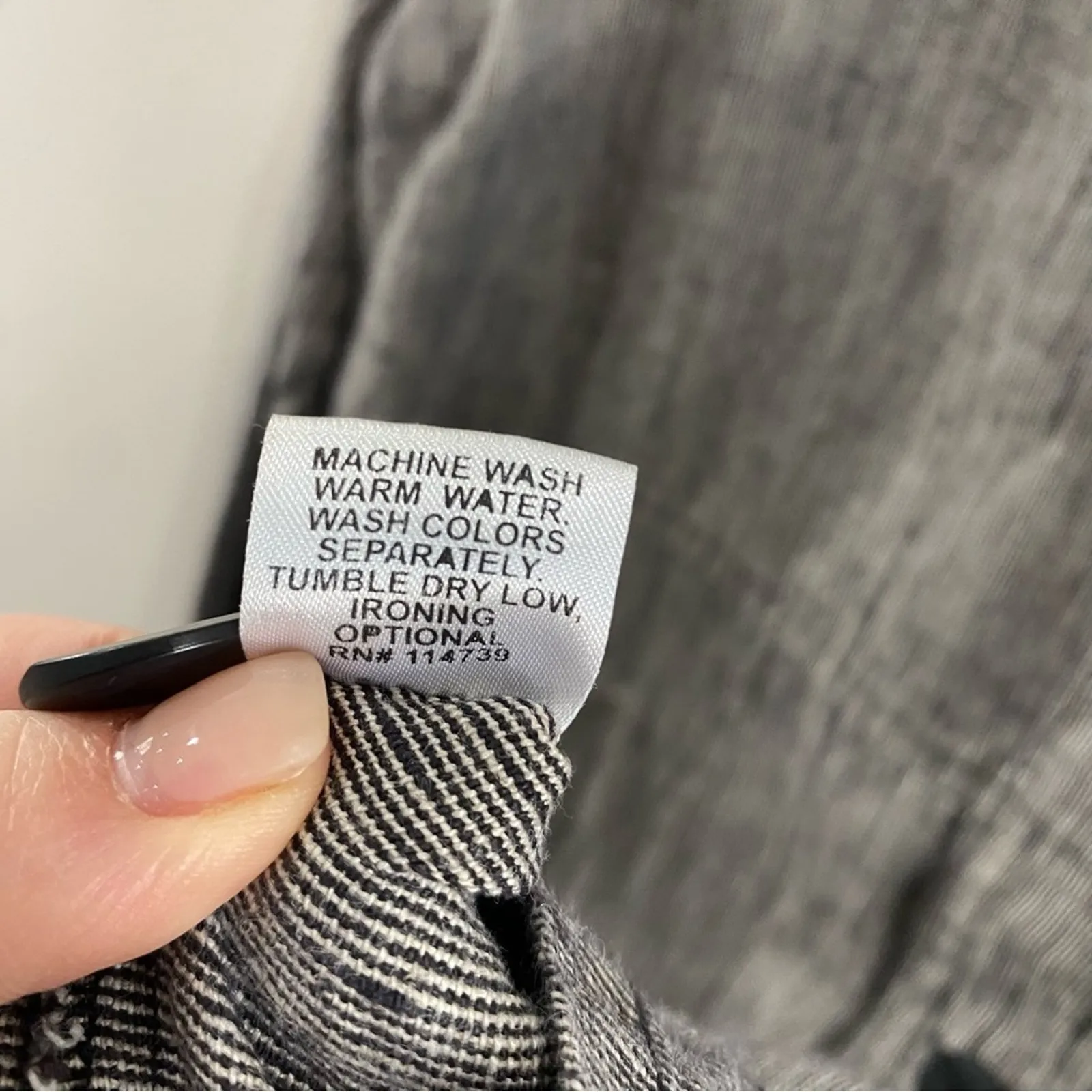 Flax Linen Jacket Gray Button Front Boxy Lagenlook Oversized Artisanal Small - Image 13