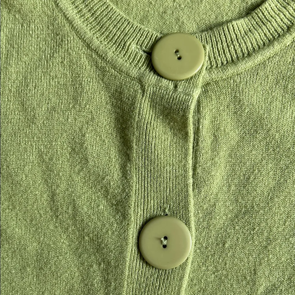 Carolyn Taylor Light Green Cardigan - Image 3