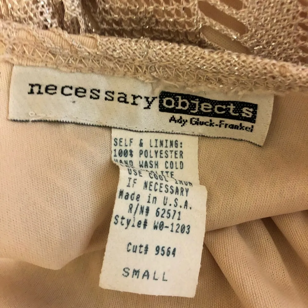 Vintage Spaghetti Strap Fringe Midi Dress, Size Small - Image 14