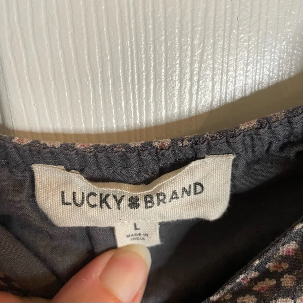 Lucky Brand Floral Spaghetti Strap Dress With Side Zipper Size Large - Image 4