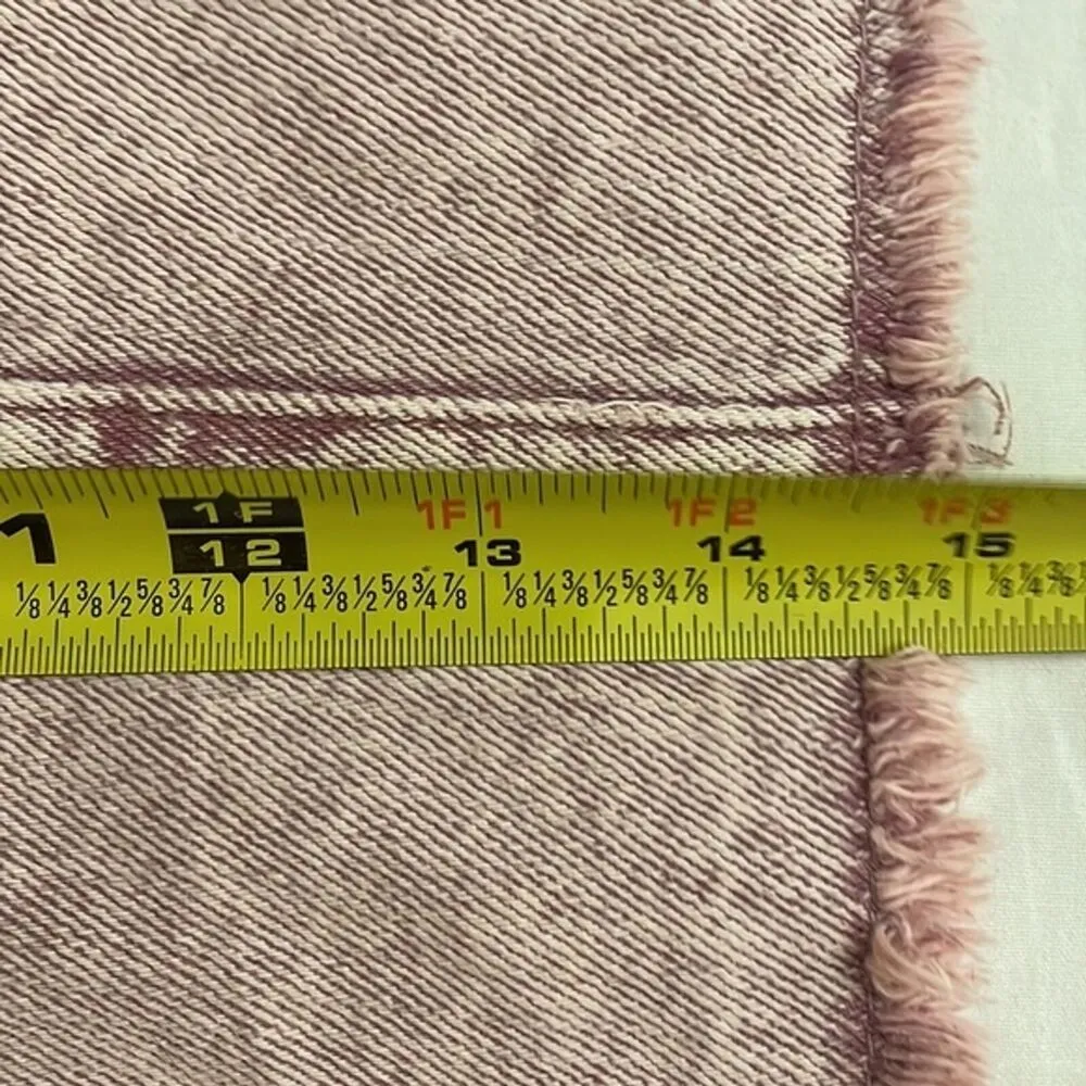 Le Lis Collection Pink Cropped Denim Jacket Womens Size Large Distressed - Image 8