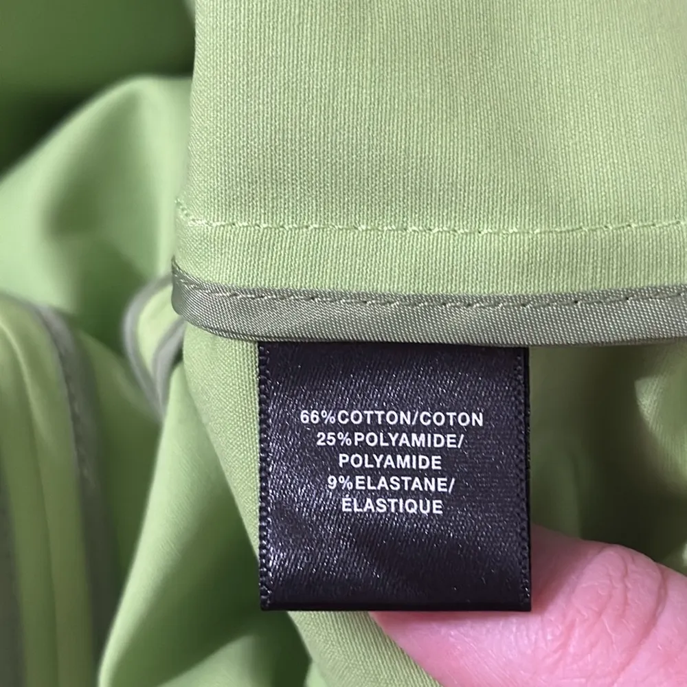 Lafayette 148 New York Green Sleeveless Cotton blend Dress Zip Up Size 16 - Image 11