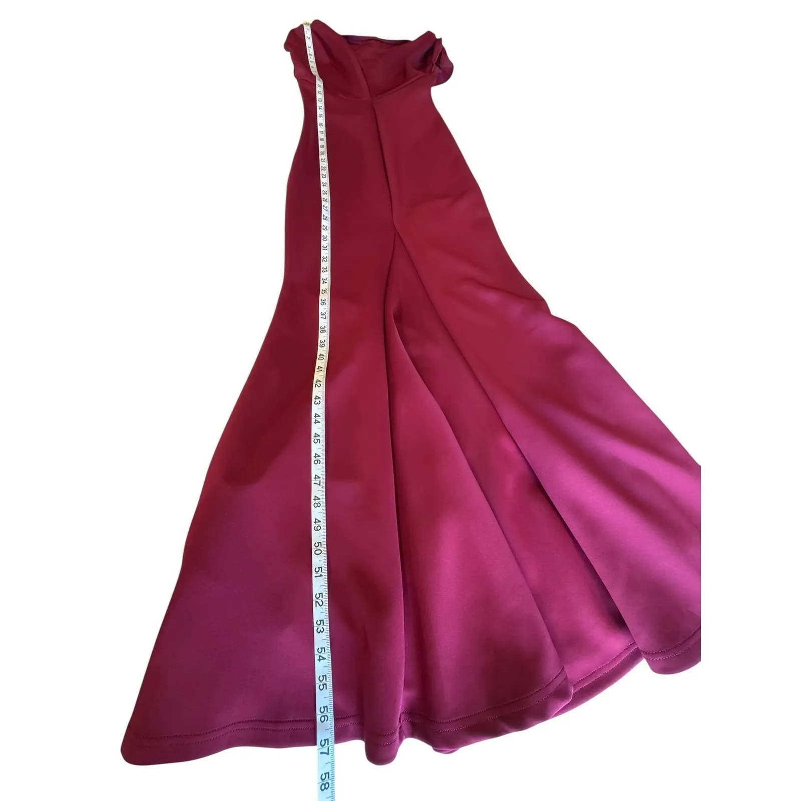 Tik Tok Womens Red Maxi Dress Cowl Neck Sleeveless Party Cocktail Evening Gown S - Image 6