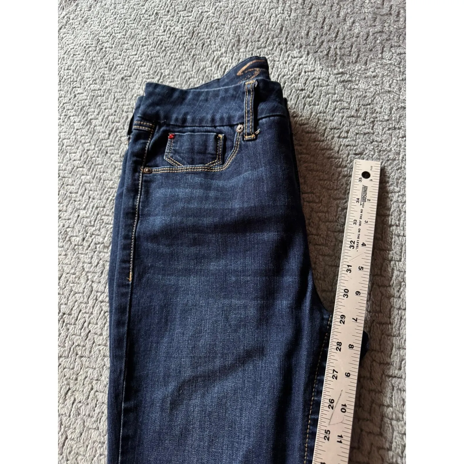 Seven7‎ TummyLess High Rise Skinny Jeans Dark Wash Denim Size 8 - Image 10