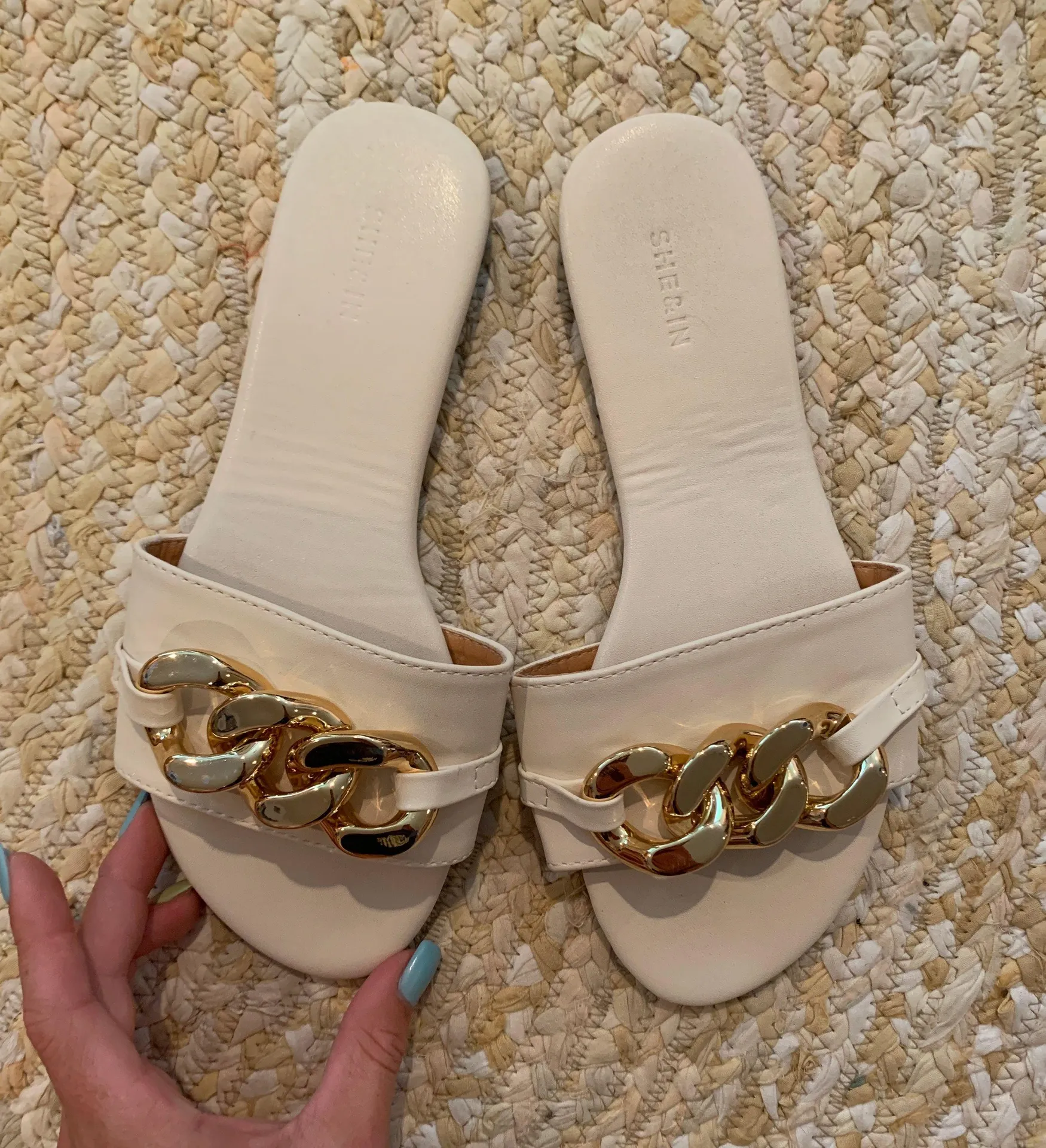Gold And Cream Sandals - Image 4
