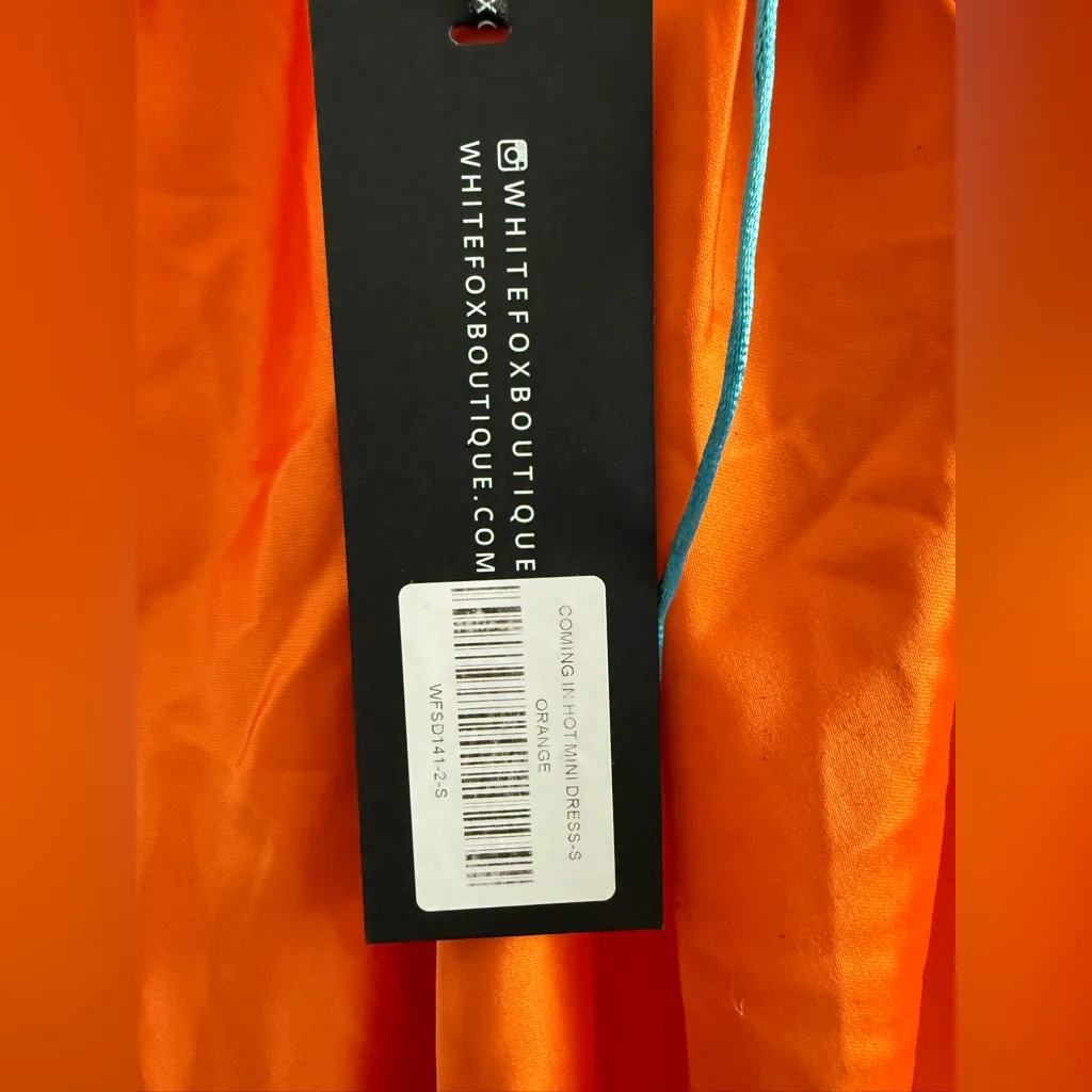 White Fox Boutique Coming in Hot Orange Mini Dress - Image 8