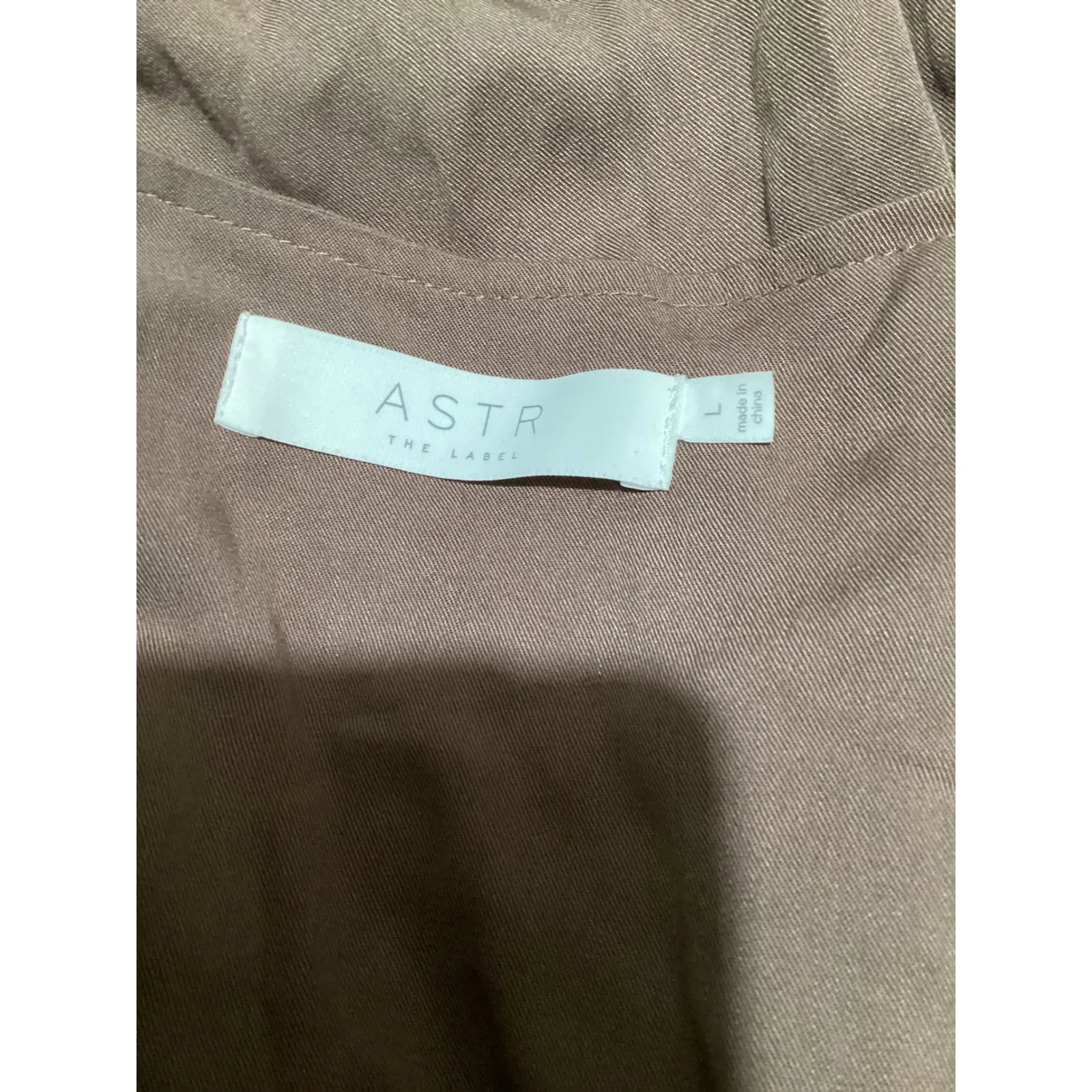 ASTR The Label Asymmetrical Zip Utility Jacket Brown Size L Size L - Image 4