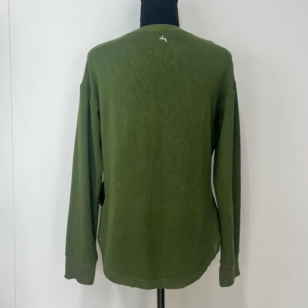 JoyLab Crew Neck Active Sweatshirt Thumbholes Size XS Women’s Green - Image 7
