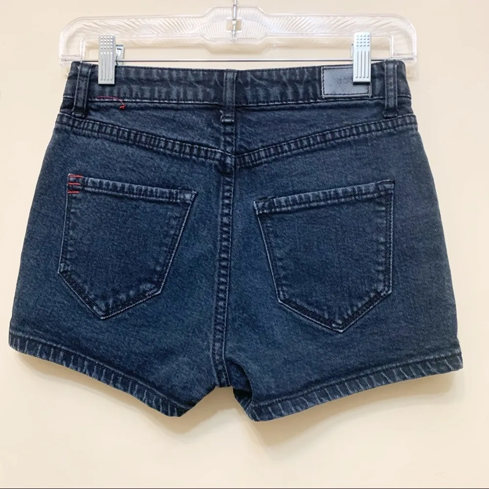 BDG High Rise Erin 5 Pocket Shortie Black Denim Shorts Size 25 - Image 6