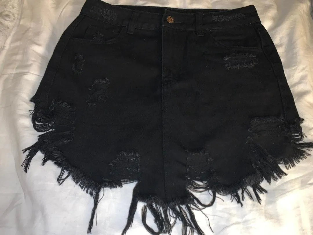 LITZ Black Denim Skirt - Image 3