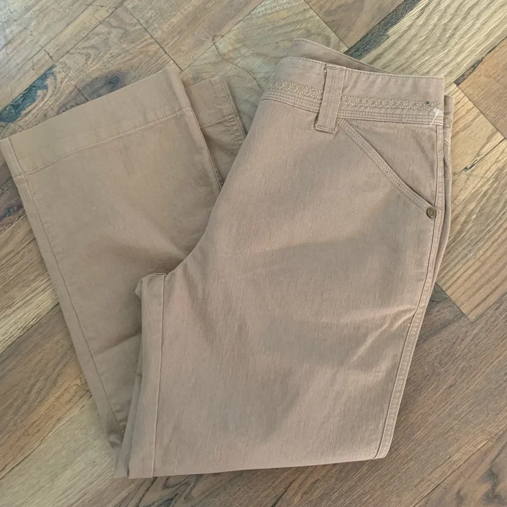 Woolrich Dark Khaki Cropped Capri Cotton Pants Size 4 - Image 3