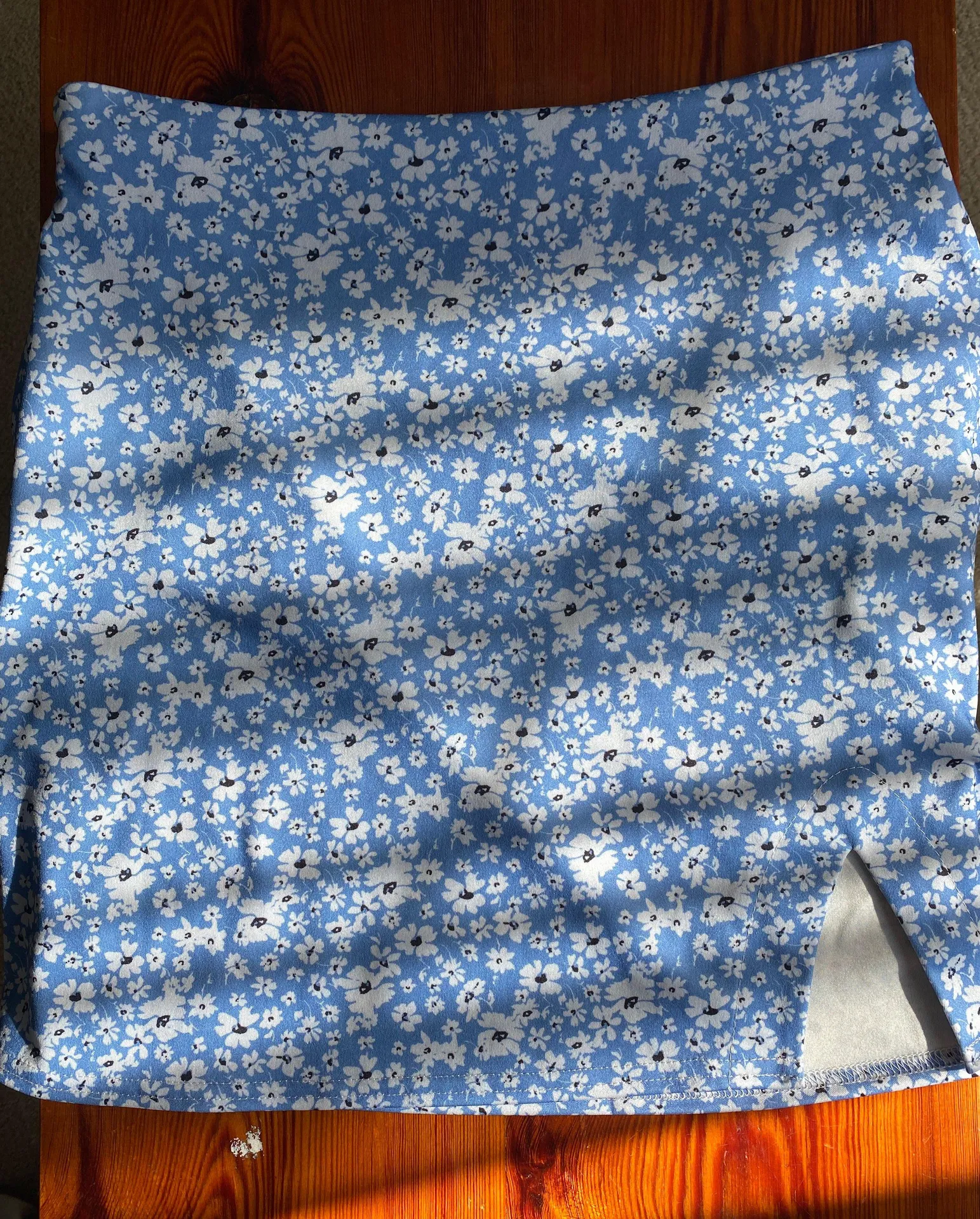 Blue Ditsy Floral Skirt - Image 2