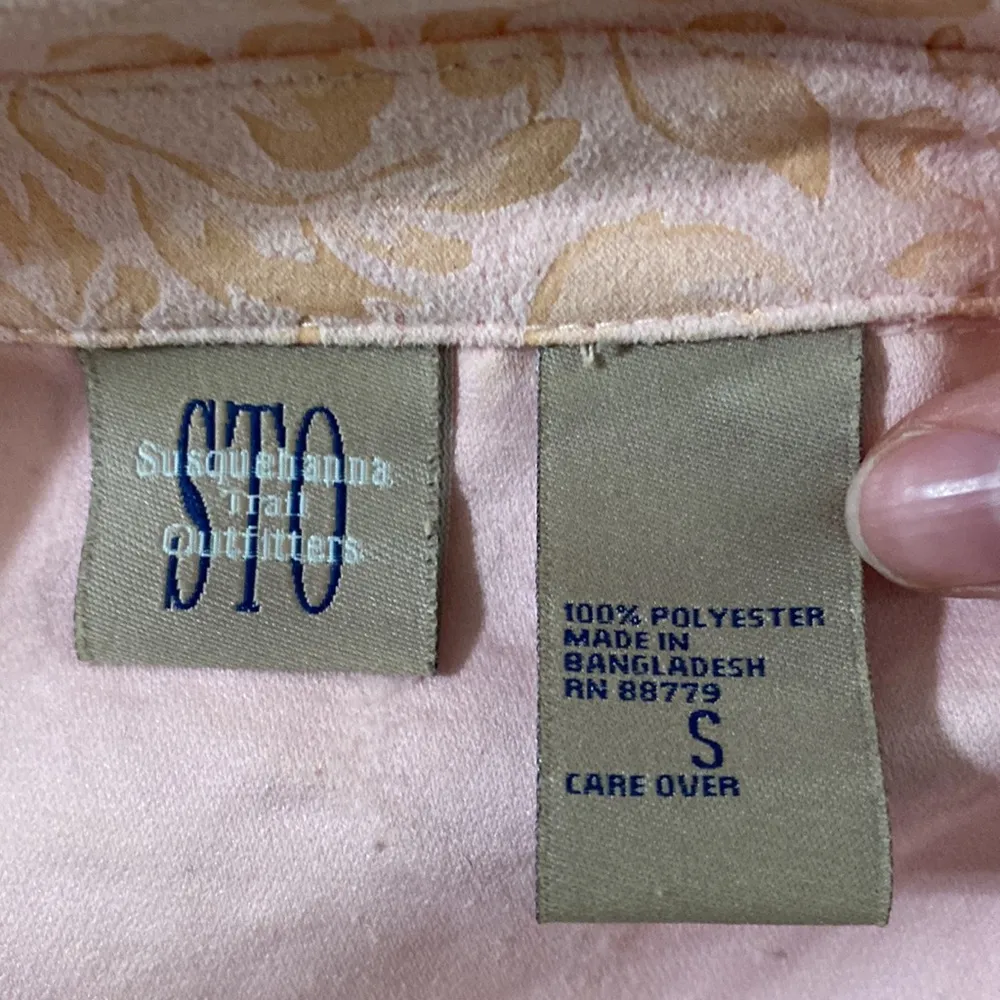 STO Susquehanna Trail Outfitters faux suede pink floral print western shirt sz S - Image 10