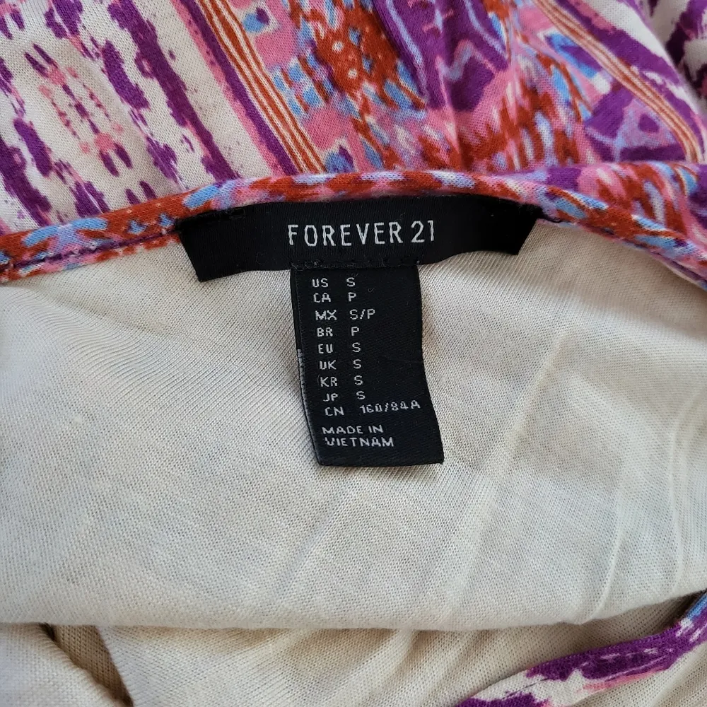 Forever 21 Colorful Kaleidoscope Print  Spaghetti Strap Maxi Dress Size Small - Image 7