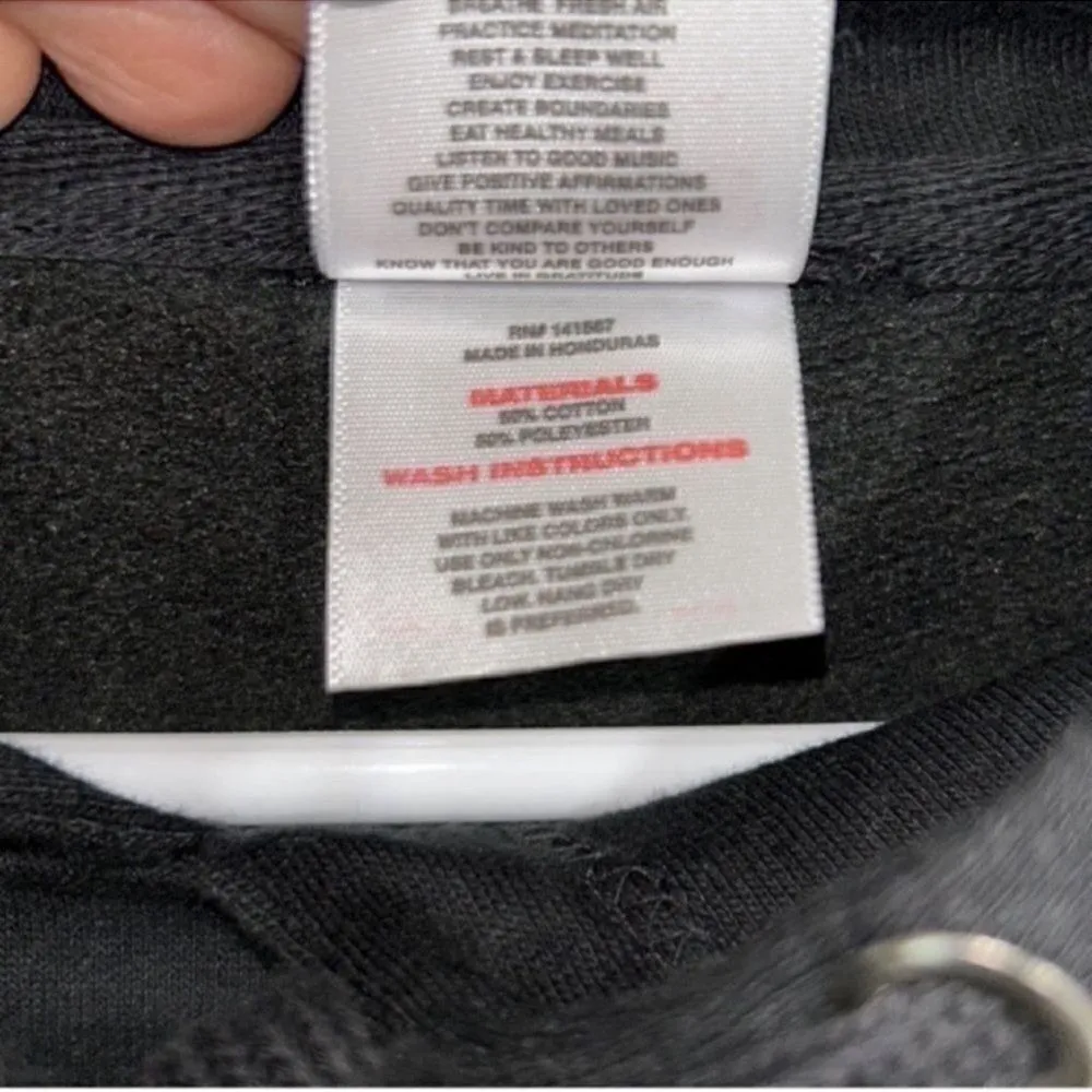 Petals and Peacock Oversized Unisex Black Hoodie(Size Small) - Image 6