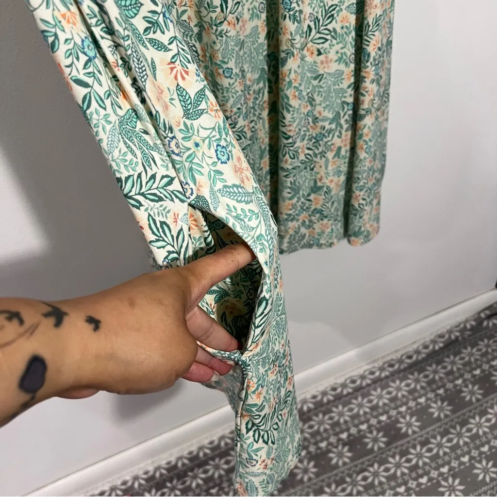 Joie Dainty Floral Sleeveless Tank‎ Dress With Pockets Leaves Floral Print 3X - Image 4