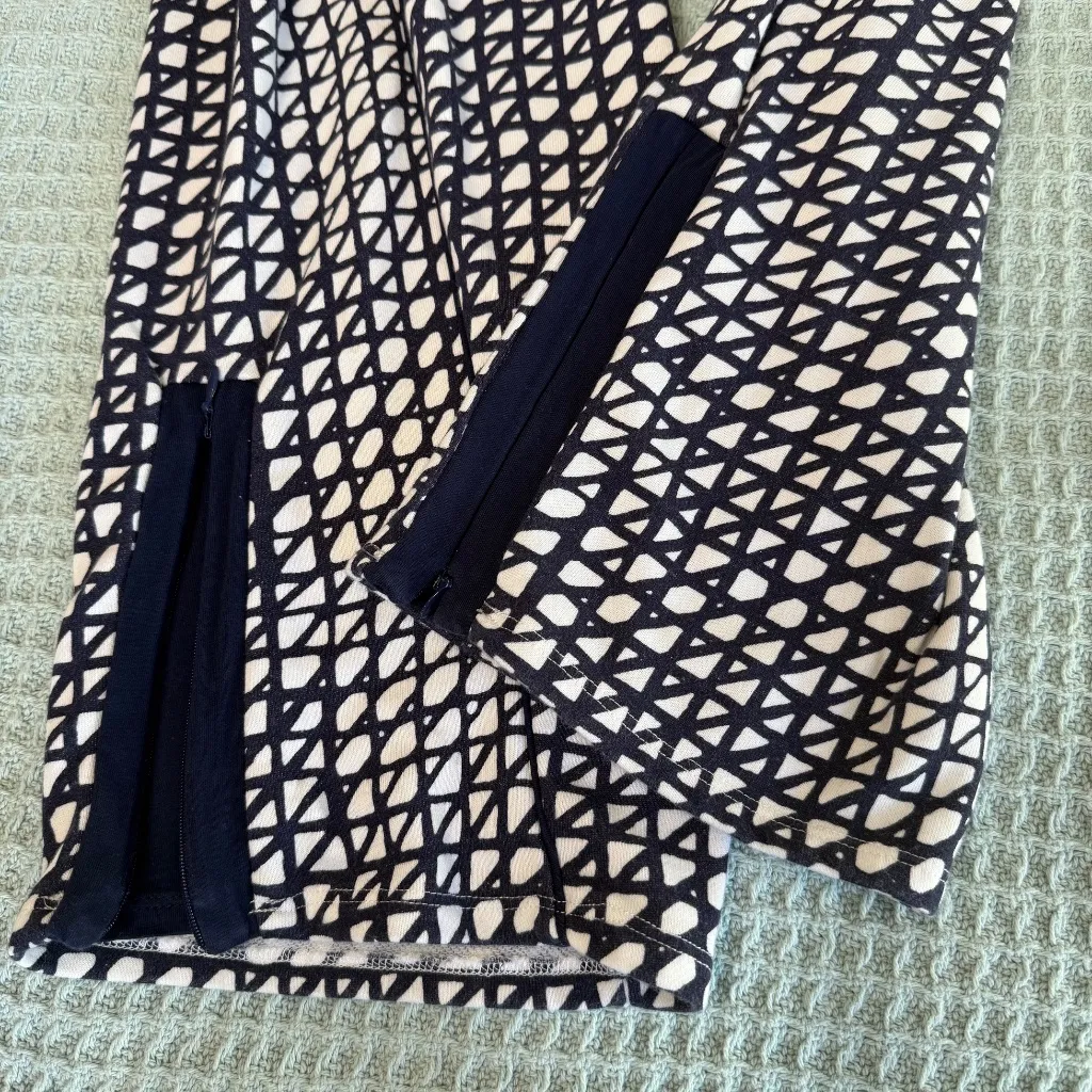 Daily Practice Anthropologie Geometric Breezy Track Pants Womens Medium Lounge Blue - Image 3