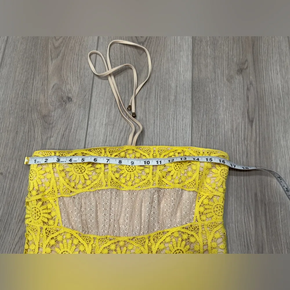 Foxiedox Charming Yellow Lace woman’s Dress 👗💛 - Image 6