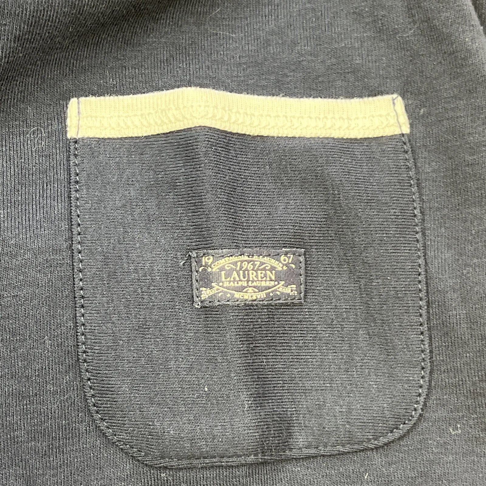 Lauren Ralph Lauren Nautical Stretch Knit Top Womens 1X Navy Blue Old Money - Image 6